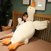 MUVLUS Goose Stuffed Animal Giant White Goose Plush Pillow,Cute Duck Toy Soft Hugging Swan Plush Pillow Gifts for Kids Adults