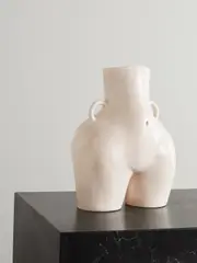 [ANISSA KERMICHE] ANISSA KERMICHE - Love Handles Ceramic Vase - Cream - One size One size Cream