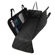 Pet Car Seat Cover Hammock Non-Slip Protector Mat Water-Resistant Cat Dog Back-Black