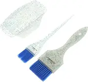 EXQUIMEUBLE 1Set Hair Dye Brush and Bowl Set Professional Hair Coloring Accessory Kit for Use Includes Flexible Brushes and Mixing Bowl for Easy Application and Clean Up