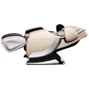 FORTIA Zero Gravity Recline Full-Body Massage Chair, with Back and Foot Rollers, Squeezing Air Pressure for Arms, Legs, plus Heat and Vibration functions, Cream