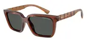 Armani Exchange AX4147SF Asian Fit 835887 Men's Sunglasses Brown Size 56