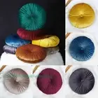 Round Velvet Throw Pillow Pumpkin Chair Sofa Backrest Cushion Bedroom Decor New