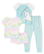 Cozy Jams Girls Pajamas Mint Size 10/12 Tops Shorts Pants 4 Pieces 2 Sets