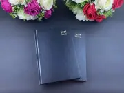2024 Black Leather Cover A5 Diary Day To A Page School Business Office DTP Gift