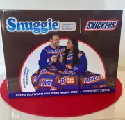 NEW Snuggie SNICKERS Candy Bar 71x54" Super Soft Fleece Blanket with Sleeves NEW