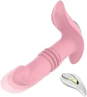 Thrusting Dildo Wearable Clitoral G Spot Vibrator, Remote Control Panty Vibrator with 3 Thrusting & 11 Vibrating Modes Vaginal Anal Adult Sex Toy for Women & Couples