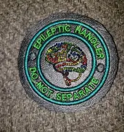 epileptic handler Service Dog Patch small black,