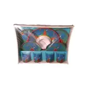 Breckenridge Holidays Reindeer Snack Set Chip Dip Plates Cups Leahy Designs Vtg