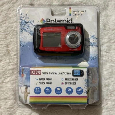 Polaroid iXX090 Dual Screen Shock & Waterproof Digital Camera (Red)