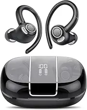 Wireless Earbud Bluetooth 5.3 Over-Ear Sport Headphones Touch Control Hi-Fi Stereo True TWS in Earphones IP6 Waterproof 48H Playback LED Power Display Noise Reduction Headset for Gym