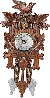 Cuckoo Clock Quartz-Movement Wooden Hanging Clock Alarm Decor