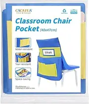 CACATUA 2-Pack Chair Pocket for Classrooms, Over the Chair Pocket Organizer Bag, Seat Hanging Bag for Classroom Storage