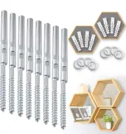 BATODA Floating Shelf Bracket (8 pcs Hardened) - Hidden Bracket Shelf Supports