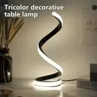 LED Night Light Spiral Table Lamp Modern Bedside Dimmable Lamp Office Room Decor
