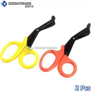 2 Tactical Fluoride Coated EMT Shears Scissors Pink & Yellow Handle Paramedic