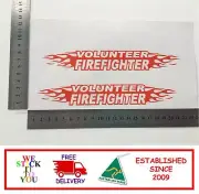 VOLUNTEER FIREFIGHTER BUMPER STICKER,VINYL DECAL,WINDOW, LAPTOP.