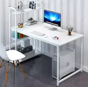 Computer Desk White w/Storage Shelves Modern AU Stock Fast Post