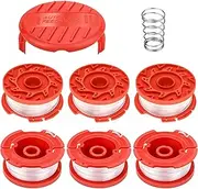 Weed Eater String Trimmer Line Spool Compatible with Craftsman CMZST0653 .065" Weed Wacker Trimmer Head, Part# CMCST900, CMESTA900, CMESTE920, CMZST98020, CMCST915, CMEST913 (6 Spool, 1 Cap)