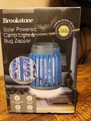 Brookstone USB + Solar Powered Bug Zapper + Camping Light - Four Light Modes New