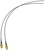 QAREQU 2 Pack IPEX MHF U.FL to SMA Female (Hole) Extension Cable (12 inch) for Mini PCIe Wi-Fi Bluetooth Wireless Antenna