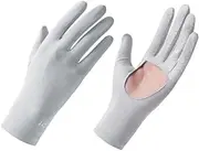 [TINAYAUE] Summer Thin Cooling Cycling Driving Gloves for Women UPF 50+ Outdoor Non Slip Hollow Palm Touch Screen Sun Gloves