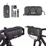 WILD MAN Bicycle Handlebar Bag EVA Hard Shell MTB Road Bike Bag Waterproof