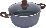 Nonstick Stock Pot Soup Pot with Lid, 24CM Dutch Oven Casserole Dish Marble Past