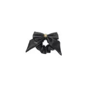 [Balenciaga] Balenciaga-Black Calf Leather Clemence Xl Scrunchie-Donna OS OS
