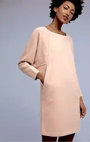 Anthropologie Holding Horses Selma Cocoon Sweatshirt Dress Nubby Peach S NWT