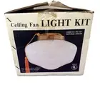 VTG Kmart Ceiling Fan Light Kit Milk Glass Antique Brass Tassle 61-00-33 New MCM