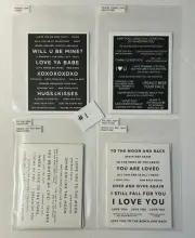 Simon Says Stamp Sentiment Strips #1 - Love Valentine Kiss - 6 Sets