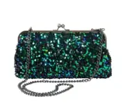Patricia Nash Potenaz Sequined Frame Crossbody Bag-Blue/Green-NWT-$129