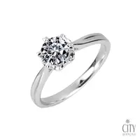 在飛比找PChome24h購物優惠-City Diamond『慵懶夢境』50分鑽石戒指/求婚戒指