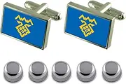 [Select Gifts] Shirt Dress Studs Tolyatti City Russia Flag Cufflinks
