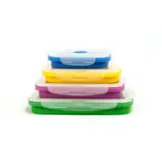 Neoflam Set of 4 Collapsible Silicone Food Storage Containers