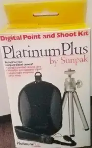 Platinum Plus by Sunpak Digital Point and Shoot Kit - Camera Case, Tripod, Strap