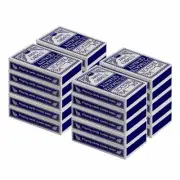 20 Decks Waterproof 100% Plastic Playing Cards Jumbo Index New Blue Bridge Size