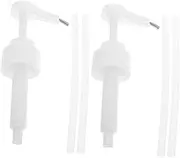COLLBATH Versatile Sauce Pump Dispenser Set 2pc Stainless Steel Oyster Sauce Pump for Ketchup Condiments