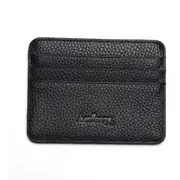 Mini Men's Pu leather credit card holder id card case thin wallet for women with coin pocket small purse cardholder