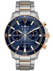 *BRAND NEW* Bulova Marine Star Chrono Blue Dial Stainless Men's Watch 98B301