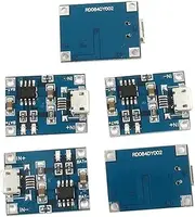 5pcs 1a 5v Micro USB Lithium Battery Charger Module DIY Accessory Kit Battery Charger for 18650