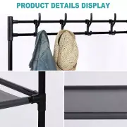Entryway Coat Rack 4 Tier Coat and Shoe Rack 2 in 1 Design Coat Rack Easy▿