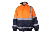 FRONTIER Hi-Vis Fleece Pilot Jacket with Reflective Tape | Orange & Navy
