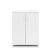 Design Square Monica Low Cupboard Multi-purpose Storage Cabinet 2-Doors - White
