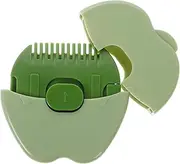 Baby Hair Brush Comb Set Newborn Hair Care Kit Double-sided Grooming Tool Fine Trimming Scissors Comfort Grip Green