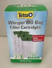 NEW 3 Pack, Tetra Whisper Bio-bag Medium Disposable Filter Cartridges