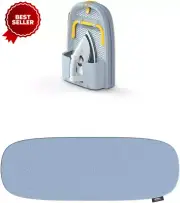 Compact Folding Table-Top Ironing Board, Grey/Yellow + Spare Cover