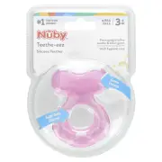Teethe-eez, Silicone Teether, 3+ Months, Pink, 2 Piece Set