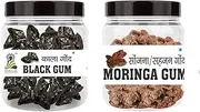 Green Velly - Kala gond (100g)+ Moringa gum (100g) combo | Gond Siyah +Sahajan gond | Pure jadibooti